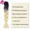 5PcsLot Ombre Braiding Hair Extensions 24quot High Temperature Kanekalon Fiber Braiding Hair Synthetic Jumbo Braid Hair Croche 4864136