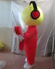 2018 Haute qualité chaud la tête lecteur de musique poupée de musique avec casque costume de mascotte pour adulte à porter à vendre