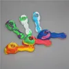 Creatieve siliconen tabakspijp roken sigarettenpijp water waterpoelige bong draagbare shisha handle lepel pijpen gereedschap met glazen kom