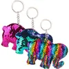 1 PC bella paillettes elefante tartaruga catena chiave moda animale sirena paillettes portachiavi per le donne borsa portachiavi regalo gioielli