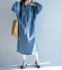 Denim Robe Automne et hiver Coréen Casual Casual Capuche à capuche longue manches en vrac fille de grande taille Vêtements pour femmes