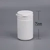 20PCS / lot trasporto libero a scatto sicura facile tirando bottiglie coperchio, contenitori di plastica 80ml bianco caramelle pillola plastica