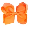 6 Grote Grosgrain Lint Effen Haarelastiekjes Met Clips Meisjes Kinderen Haarspeldjes Hoofddeksels Boutique Haaraccessoires