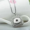 New Fashion Jewelry Noossa Snap Button Necklace Two Layer Squares Full CZ Diamond Crystal Pendant Necklaces for Sale