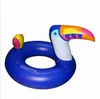 175 * 120cm Swimmingpool madrass uppblåsbara djur flottor rör utomhus vattensporter strand leksak uppblåsbara flottor simma ring toucan floats