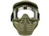 Dwu warstwowa soczewki sportowe Airsoft Paintball CS Anty Fog Bulletproof Goggle Full Face Mask Visor1893224
