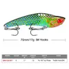 المعادن واقعية رسمت VIB الرقص الرقص swimbaits 7CM 17G عيون 3D كامل المياه فات Vibra إغراء الصيد