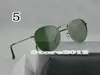 Vender nuevas gafas de sol redondas de metal para hombre y mujer Gafas de sol Gafas de sol Marca de diseñador Oro negro Lentes de vidrio de 50 mm Excelente calidad 1117230