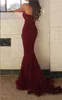 Jurken vloerlengte strapless bordeauxe avondjurken Vestidos de noche largos elegantes de kanten bruidsmeisje jurk elegant lange prom jurk