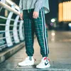 Herenbroek AnetRic Hip Hop Plaid Streep Patchwork Harem Casual Broek Mannen 2021 Herfst Jogger Mannelijke Joggingbroek Streetwear B042