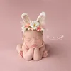 Nieuwe kinderen meisjes peuter bloem hoofdband haar baby accessoires hoofddeksel voor meiden kanten konijn oor konijntje kroon bloemhoofdbanden haar 8462310