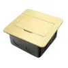 VGA Multimedia Brass Pop Up Floor Mounted Sockets Ground Outlet Box Waterproof 120mm x 120mm4549035