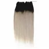 Малайзийские человеческие волосы 4 пачки прямо 1B/блондинка расцветили выдвижения волос прямо 1b / пурпур 1b / серые цветастые двойные утки волос