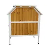 Hot Sales 2-verdiepingen Houten verhoogd verhoogd Kat Cottage Huisdier Huis Indoor Outdoor Kennel Vee Pluimvee Benodigdheden Kooien Accessoires