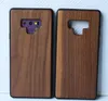 Real Wood + TPU Telefonväska till Samsung Galaxy Note9 / Note 9 / Note 8 / S9 / S8Plus Retro Bamboo Maple Telefonlock för iPhone XS / XR / 7Plus Träfall