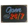 Désolé, nous sommes fermés, Plaque de porte en métal Vintage, signes en étain, Plaque métallique rétro pour Bar, café, boutique, décoration de maison, 20x30cm, A763