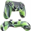 Anti-slip camo kamouflage mjukbockad silikon skyddande grepp hudfodral täckning för playstation 4 ps4 pro slim controller högkvalitativ snabb fartyg