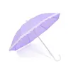 패션 도트 인쇄 어린이 우산 귀여운 미니 캔디 컬러 플라스틱 손잡이 Paraguas 키즈 우산 야외 비가 오는 날 4 6db ff