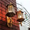 Luxury Brons Outdoor Villa 2 Heads Vägglampor European Gate Vattentät Landskap Utanför korridor Hall Wall Sconces