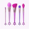 12st Makeup Brushes Set Cosmetics Brush 5 PCS Kits Bright Colors Mermaid Make Up Brush Tools Powder Contour Brushes DHL 1492999