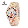 Whole BOBO BIRD Ladies Watches Bamboo Wood Quartz Butterfly Hour Brand Designer Festival Gifts with Box Drop 329Y