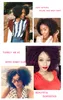 180densitet full afro kinky lockig spets fram syntetisk peruk naturlig kort afro peruk med baby hår för svart kvinna