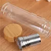 450ml Lid Bamboo Duplo parede de vidro do copo de chá com chá Infuser Calor Garrafa WB1023 Resistente à água