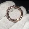 Handgemaakte sexy verjaardag ring 4mm 5A zirkoon cz rose goud gevuld 925 zilveren bruiloft band ringen voor vrouwen bruids sieraden cadeau