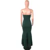 Frauen solide sexy aus Schulter trägerloser Bandeau Party Cocktail Abendkörper Maxi Langer Fischschwanzkleid Schlitzkleid Fisch Schwanz Drinse3164605