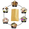 100 sztuk Małe / Big Kraft Paper Torby do pakowania żywności, zamek błyskawiczny Brązowy Suszone jedzenie Tea Cookie Próbka Worz