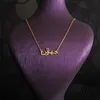 Gioielli Collana con nome arabo personalizzato Donna Uomo Bijoux personalizzati Collier in oro rosa argento Regalo per damigella d'onore