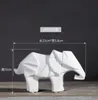 Biały Czarny Ceramiczny Elephant Home Decor Rzemiosła Dekoracja Miłośników ceramicznych Ornament Porcelanowe Figurki Zwierząt Dekoracja