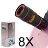 8X Zoom Telescope Lens Telephone Lens unniversal Optical Camera Telephoto phone len with clip for Iphone Samsung LG HTC Sony Smartphone