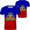 Haiti manlig ungdomsstudent skräddarsydd namn nummer t shirt flagga casual t shirt tryck pos pojke kläder204d