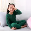 Kızların Termal İç Çamaşırı 2017 Bebek Kız Giysileri Takım Elbise Pamuk Uzun Kollu Çocuk Pijama Erkek Sıcak Suits Kıyafetler 2 PC Set