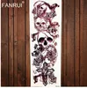 Army Warrior Żołnierz Czarny Tymczasowe naklejki na tatuaż dla mężczyzn Tattoo Full Body Art Sleeve 48*17cm Duże wodoodporne dziewczyna Tatoo