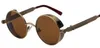 Round Metal Solglasögon Steampunk Men Women Fashion Glasses Retro Vintage Sunglass UV4003148656