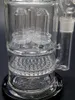 4 couches de filtration en verre Oil Rig Dab Bong Conduites d'eau 14.4mm Mâle Downstem Hookahs Beaker Bongs Bowl