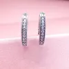 925 Sterling Silver CZ Diamond oorring met originele doos Fit Eeuwige sieraden Hoop Earring Women Wedding Geschenk oorbellen Topkwaliteit8414282