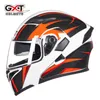 Helmets GXT Flip Up Motorcycle Helmet Double Lense Visors Full Face Motorbike Helmets Casco Racing Capacete With Bluetooth Moto Casque