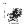 10 st Rolig Broderad Skull Patch Badge För Punk Boys Kläder Stryk Applika Män Sweater Stripe Sy Broderade Patches för Byxor