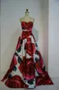 flower printing prom dresses deep strapless prom gowns train sexy backless formal evening dresses long for women7268913