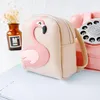 Pu leather coin purse backpack silicone flamingo make up bag Cute change pocket wallet children small coin purse keychain