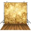 8x8ft Gold Sparkle Bokeh Photography Background for Studio Picture Photo Booth Newborn Baby Props Children Merry Christmas Backdrop