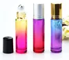 10ml Glass Roll on Bottles Gradient Color Roller Bottles with Stainless Steel Balls Roll-on Bottle Perfect for essential oils SN498