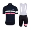 Rapha Quick Dry Bike Clothing Men Pro Team Short Sleeve MTB Bike Cycling Jersey Set Maillot Ciclismo Cycling Wear Sets Y21030617