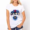 Wholesale-アジアのサイズ、女性の見知らぬ人のものデザインTシャツの女性モーンク面白いプリントトップスティー女性白鷺服、PY1713