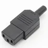أسعار الجملة الجديدة الأسود IEC 320 C13 أنثى التوصيل Rewirable موصل الطاقة 3pin المقبس 10A / 250V