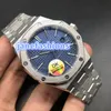 Men's Stainless Steel Watch Top Selling Boutique Scrub Fashion Watch Blue Dial Waterproof Sports Car Watch Free Shipping