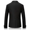 Giacca da uomo nera giacca slim fit stile moda marca abbigliamento di scena collo a scialle uomo casual blazer da ballo DT039